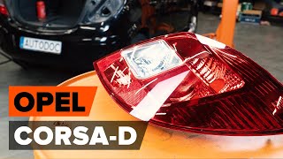 Replacing Number Plate Light on OPEL CORSA: workshop manual