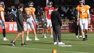 Baker Mayfield, Kyle Trask Warm Up At Bucs Training Camp 2025