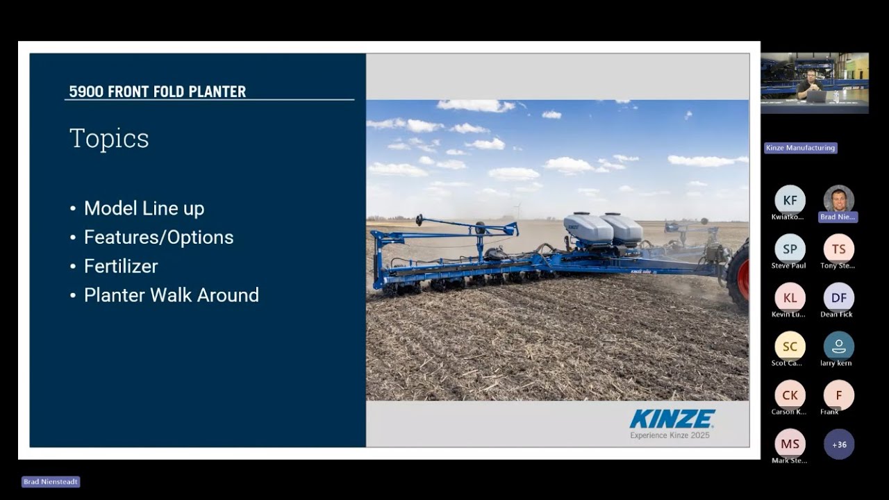 Ask Kinze Customer Webinar Recording - 5900 Planter Overview