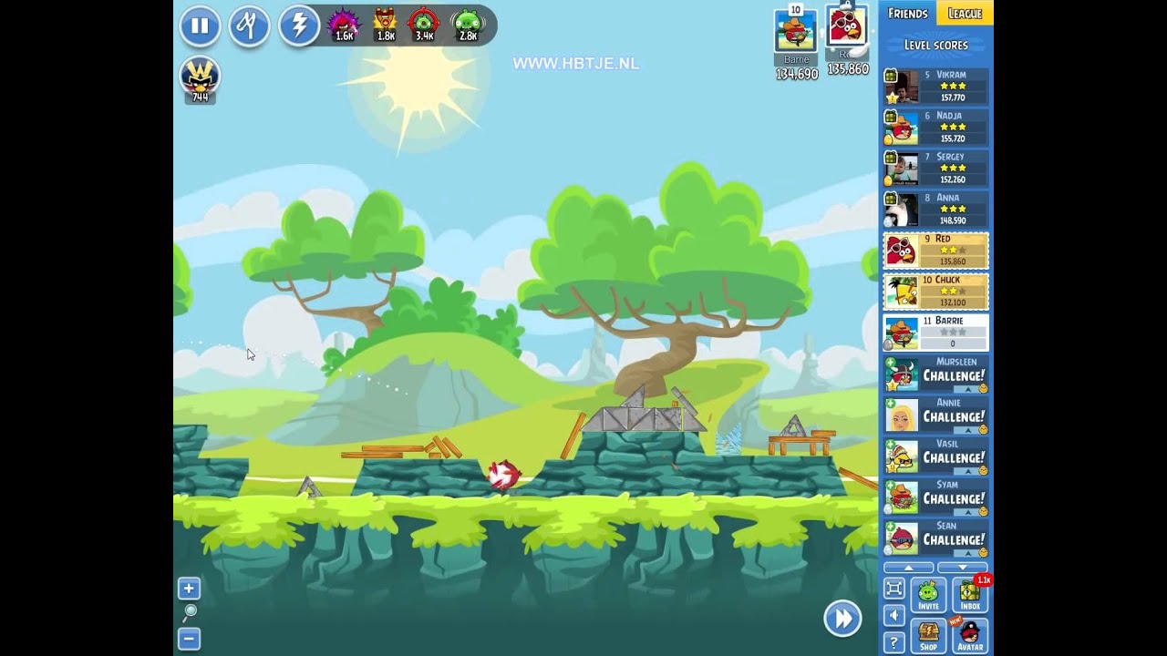 Angry Birds Friends Tournament Level 4 Week 162 (tournament 4) no power-ups