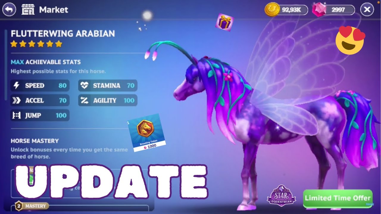 UPDATE 😱 FLYING Arabian (and my 1st Summon) 🦋 BREEDING tokens 🐎 and gifts 🎁 in Star equestrian [42]