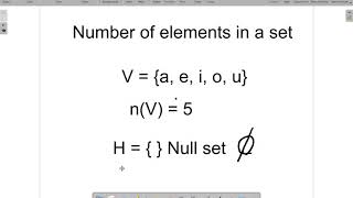 Sets 02 Number of Elements in a Set and the Null Set