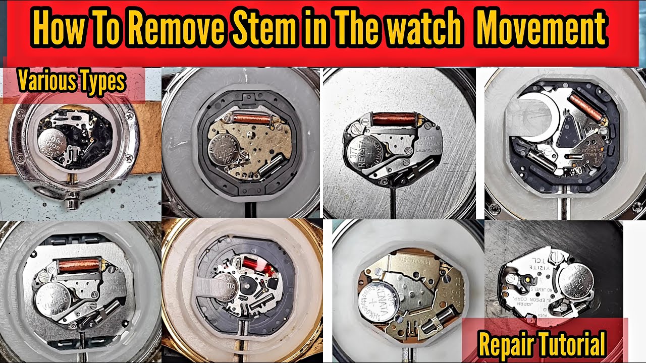How To Remove Stem in The Watch Common Movement | Watch Repair Channel -  YouTube
