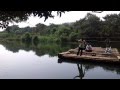 Kuruva Islands - Crossing Kabini River on Bamboo Raft