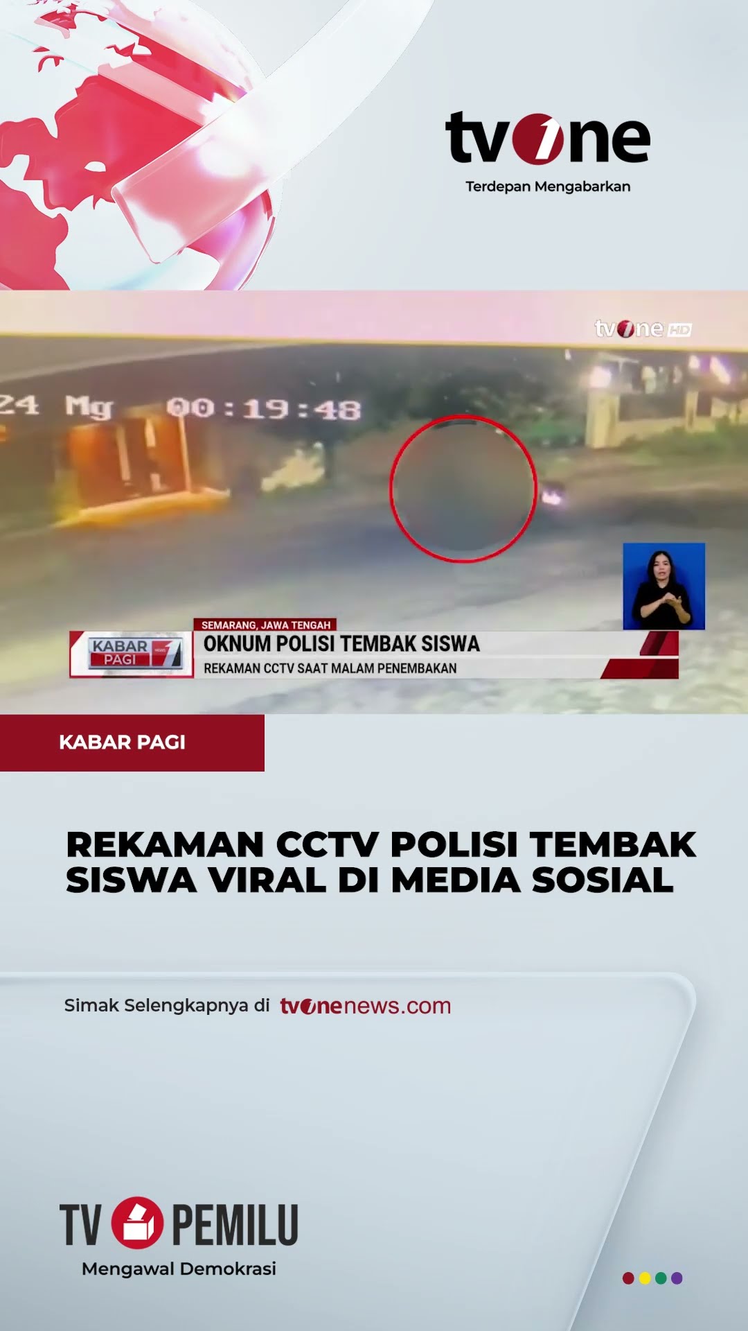 Terungkap! Ini CCTV Kejadian Oknum Polisi yang Tembak Siswa SMK di Semarang | tvOne
