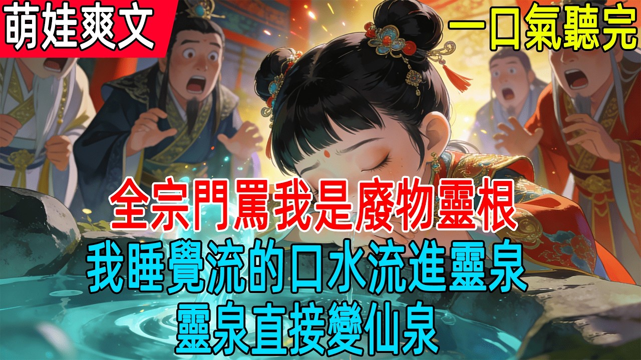 【完結小說】全宗門罵我是廢物靈根，我睡覺流的口水流進靈泉，靈泉直接變仙泉#有聲書 #萌寶 #小說 #萌娃 #爽文#古言#穿越