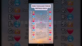 Find your and their initials sign ​#initialsigns #nameinitials #lovevibes #trending #crushquotes