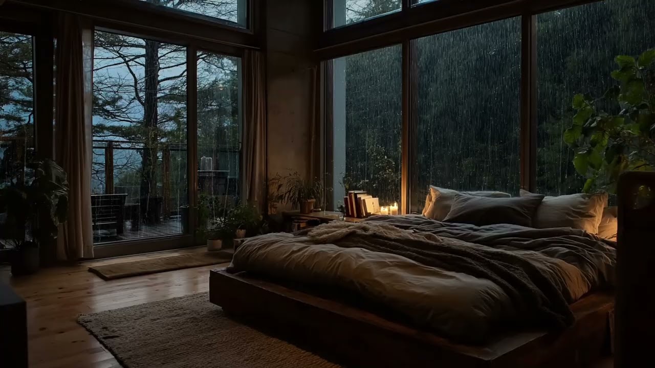 Relaxing Sleep Music & Soft Rain – Reduce Stress and Calm Your Mind