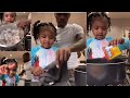 Cooking with DaBaby: DaBaby cooks chicken and prawns with daughter &amp; nephew