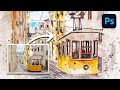 How To EASILY Create A Watercolor Painting Effect In Photoshop