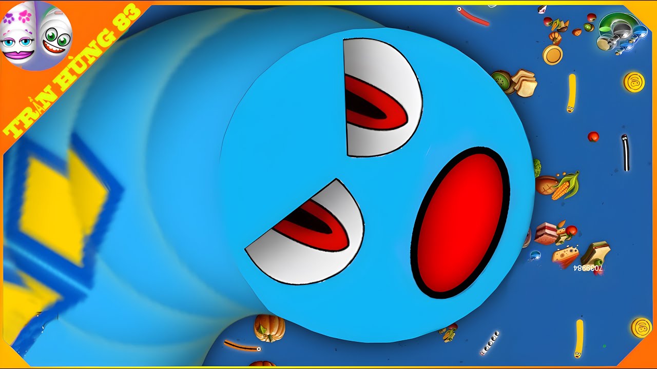 WORMSZONE.IO | ТОП 1 ГИГАНТСКАЯ СКОЛЬЗЯЩАЯ ЗМЕЯ / Лучший геймплей в Epic Worms Zone! | Перевод 83