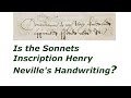 Shakespeares sonnets inscription part 1