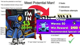 how to beat crazy mode in cursed tower defence easy 