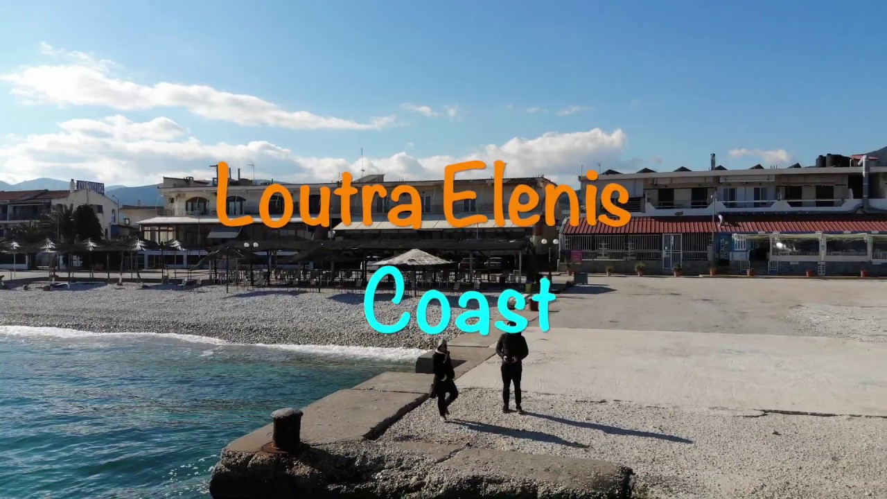 Drone views of Loutra Elenis Coast