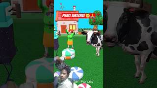 Scary Teacher and Cool Bed Feed Candy🍭🍭 to Funny Cow #cartoon  #shorts #scaryteacher3d #funny #viral