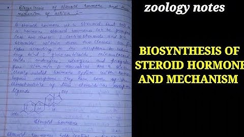 BIOSYNTHESIS OF STEROID HORMONE