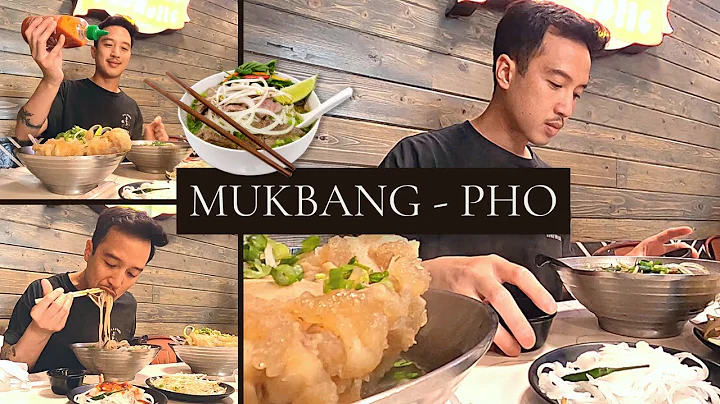 mukbang   PHO TAI GAN (Rare Beef & Tendon) & JUICY...