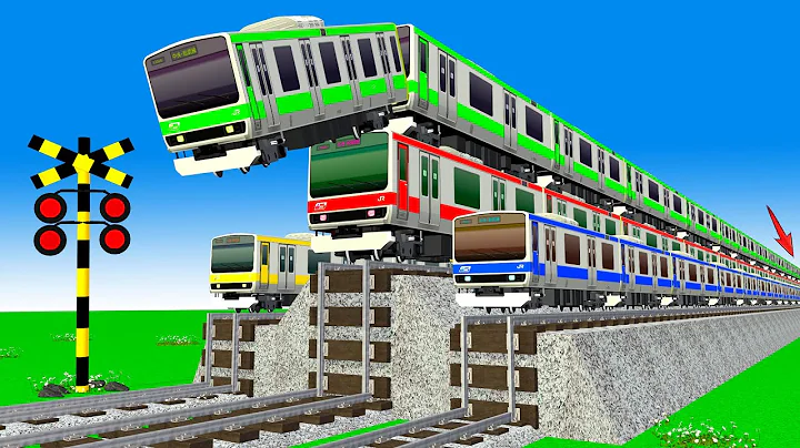 TRAIN Vs MS PACMAN  Fumikiri 3D Railroad Crossing Animation