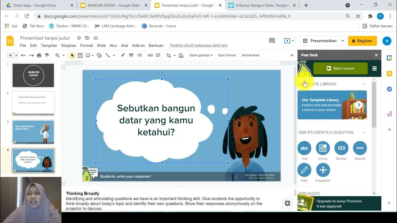 Tutorial Presentasi dengan Google Slide Add On Pear Deck YouTube