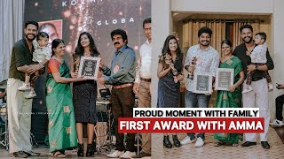 FIRST AWARD WITH AMMA 🥹❤️ KOZHIKODE SHARADHA FILM AWARD ❤️