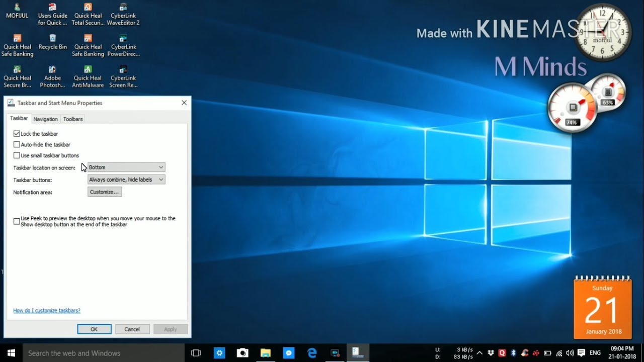 Make Small Taskbar🔥|make your taskbar smller or Bigger in your PC🔥🔥 ...