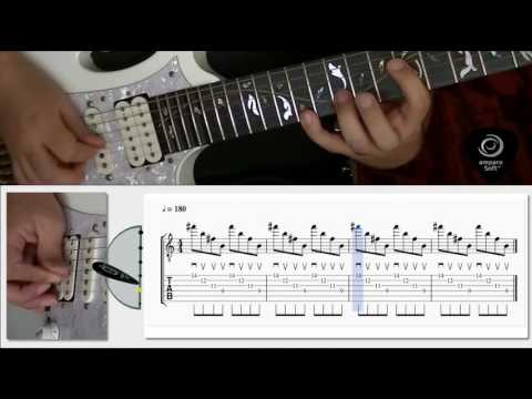 Frank Gambale style Intervallic sweep (from 'Guitar Master Sweeper' - Economy picking masterclass)