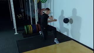 Half Kneeling rotational throw (Perpendicular) - Med Ball