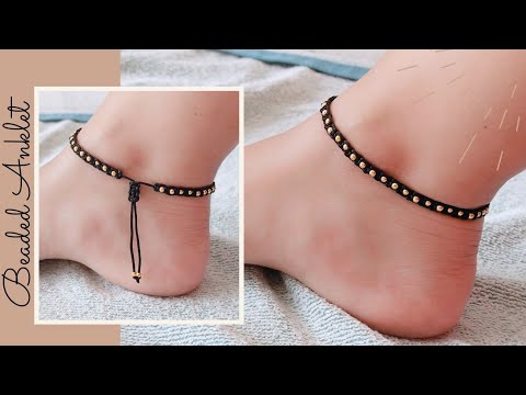 Black Thread Anklet. Beaded Anklet. How to make an anklet?