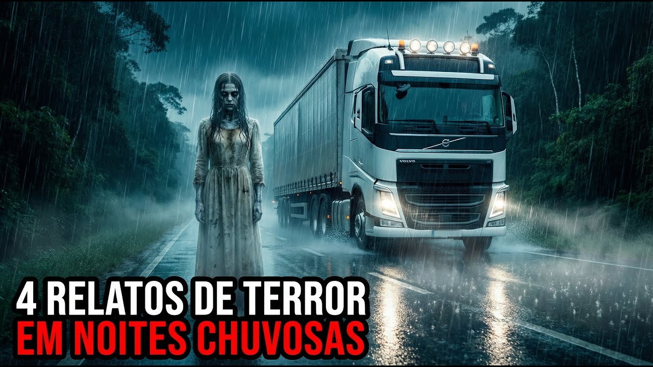 4 RELATOS ATERRORIZANTES EM NOITES CHUVOSAS - Histórias de Terror Sobrenatural com chuva