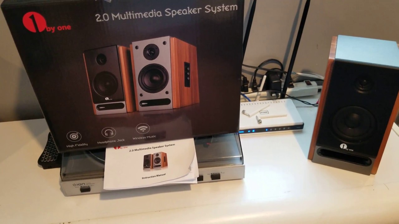 1byone Bookshelf Speakers Bluetooth Youtube