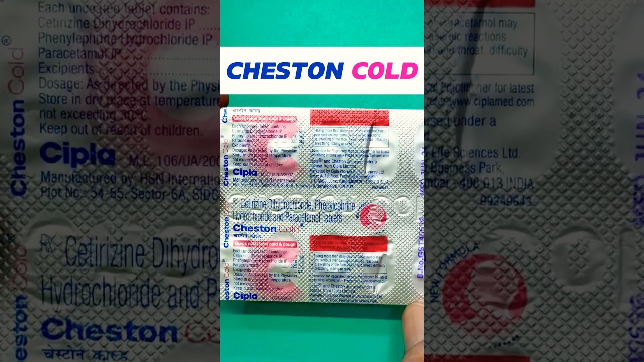 CHESTON COLD! Best for Common Cold . 