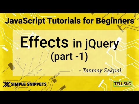 ვიდეო: რა ეფექტების მეთოდები გამოიყენება jQuery-ში?