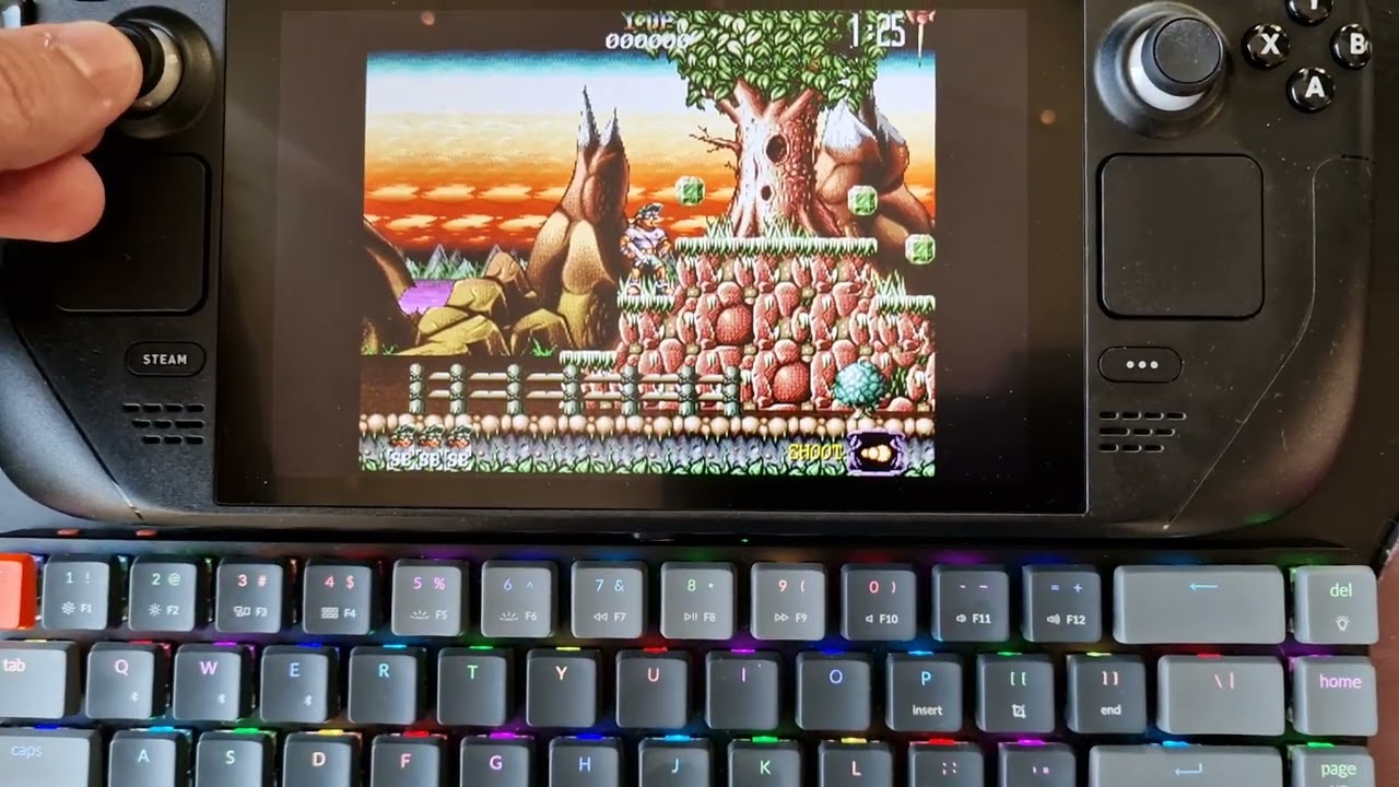 Amiberry running Jim Power on SteamDeck