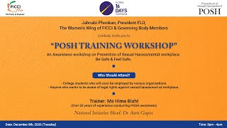 'Posh Training Workshop' - An Awareness workshop on Prevention of Sexual Harassmentat workplace.
