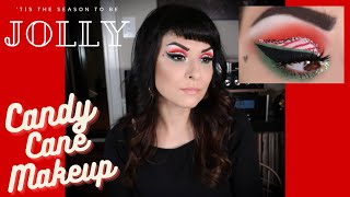 Easy Candy Cane Makeup Tutorial | Christmas Makeup 2021