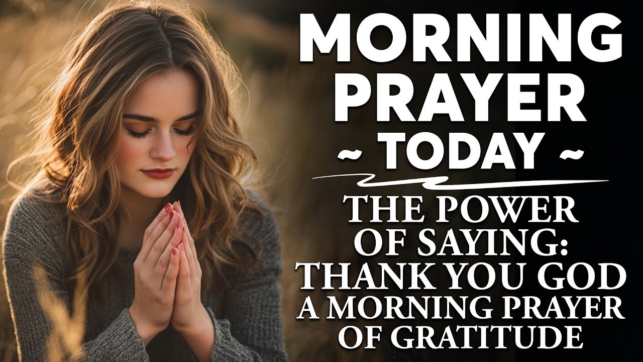 MORNING PRAYER TODAY 🙏The POWER of Saying: THANK YOU GOD | A Blessed ...