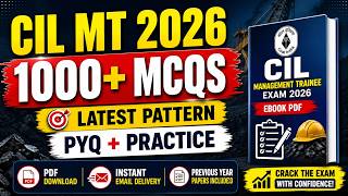CIL MT 2026 eBook PDF | 1000 MCQs + PYQ | Management Trainee Exam Preparation