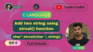 Add two string using predefine function | string concatenate in c | strcat() function in C