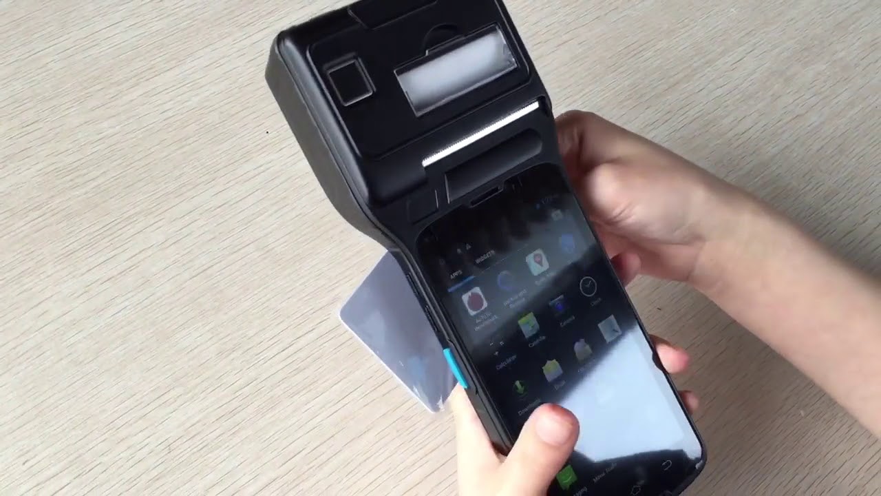 CM550 handheld android pos printer terminal with 1D2D barcode scanner ...