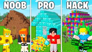 Construímos Casas de Noob vs. Pro vs. Hacker!