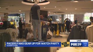Pacers fans gear up for Game 1 watch party at Gainbridge Fieldhouse