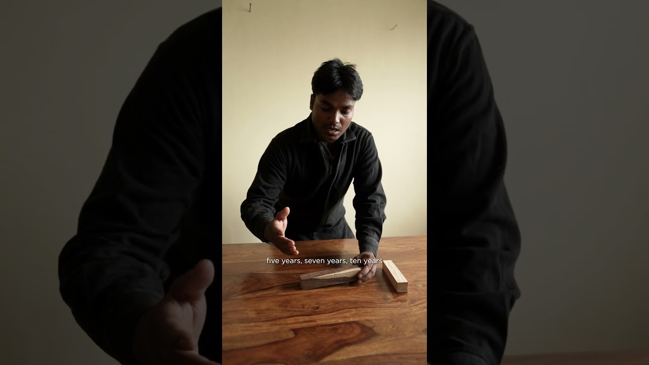 Difference between Hardwood (darker shade) and Softwood (lighter shade).