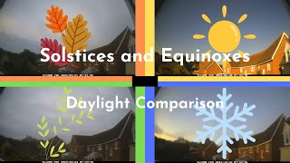 Solstices & Equinoxes Daylight Comparison Time-Lapse