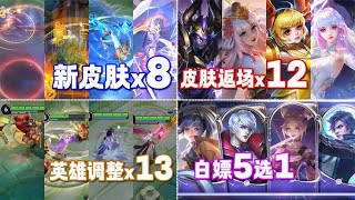 王者五五朋友节更新：新皮肤x8、皮肤返场x12、史诗白嫖5选1！