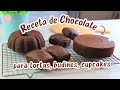 Receta de Chocolate para tortas, budines, cupcakes #tortadechocolate