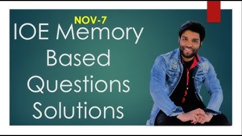 Nov-7 | Math IOE Memory Based Questions and Solutions