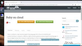 Secured Ruby On Ubuntu 14.04 Lts - Deploy On Azure , Aws And Google Cloud Platform.