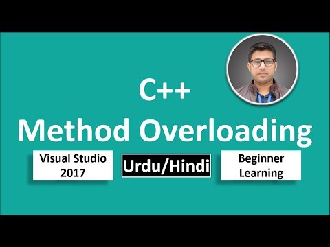 18. C++ in Urdu/Hindi Method Overloading Beginners Tutorial vs 2017