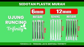 Sedotan Bubble Steril 12mm Boba Straw Hitam Panjang Runcing 21cm Higienis Buble 1221 Murah