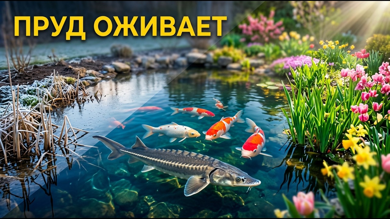Пруд оживает: Контраст времен года